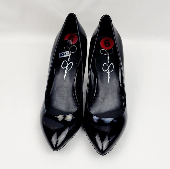 Jessica simpson Velmax point toe patent heels Size 6B - Picture 5 of 11